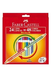 Faber Castell Bicolor Çift Uçlu Kuru Boya 24`lü (48 Renk)