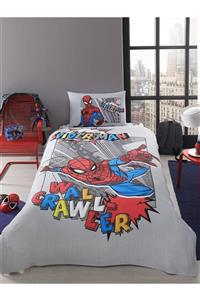 Özdilek Lisanslı Tek Kişilik Pike Takımı Spiderman Wall Örümcek Adam