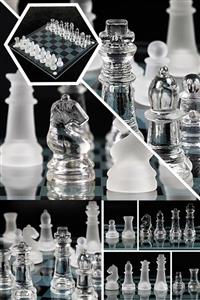 esmelen Satranç Sever Arkadaşlarınıza Hediye Edebileceğiniz Glass Chess Cam Satranç Takımı Dekoratif Satranç