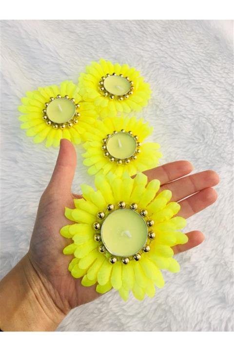 Gelince Alışveriş Papatya El Mumu Sarı