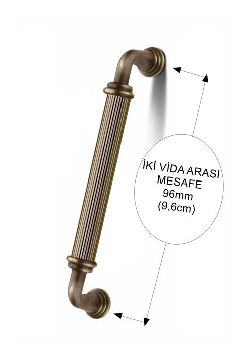 bablife 5 Adet Melis Antik Sarı 96mm Metal Lüks Çekmece Dolap Mobilya Kulpları