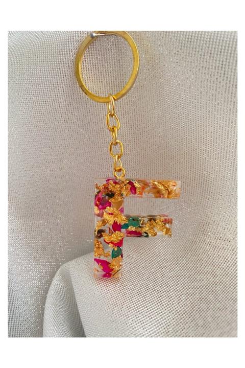 Pampas Grass World Epoksi Harf Anahtarlık F Harfi