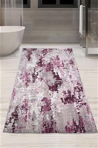 Bonny Home Tuval Mürdüm 80x150 cm Tek Parça Banyo Paspası Kaymaz Taban Büyük Ebat Banyo Halısı