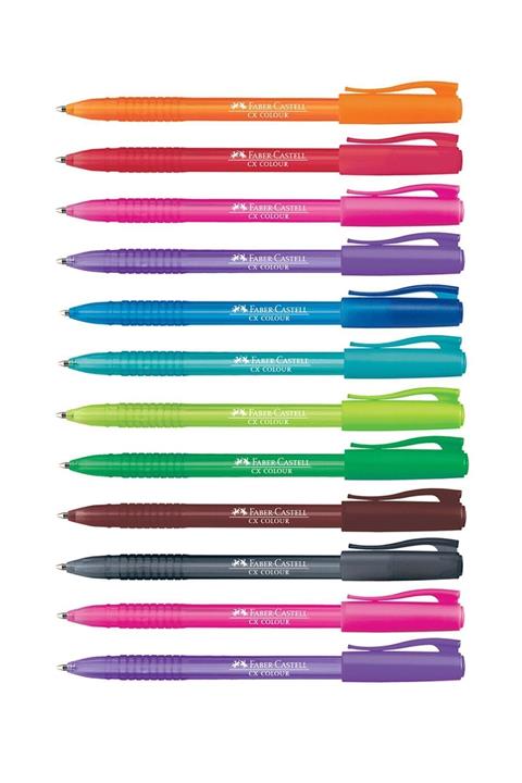 Faber Castell Faber Cx Colour Renkli Tükenmez Kalem 12 Li Set