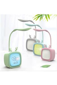 PASİFİK HOME Sevimli Masa Ve Gece Lambası Usb Şarjlı Tv Karikatür Tasarımlı Led Lamba / Gri