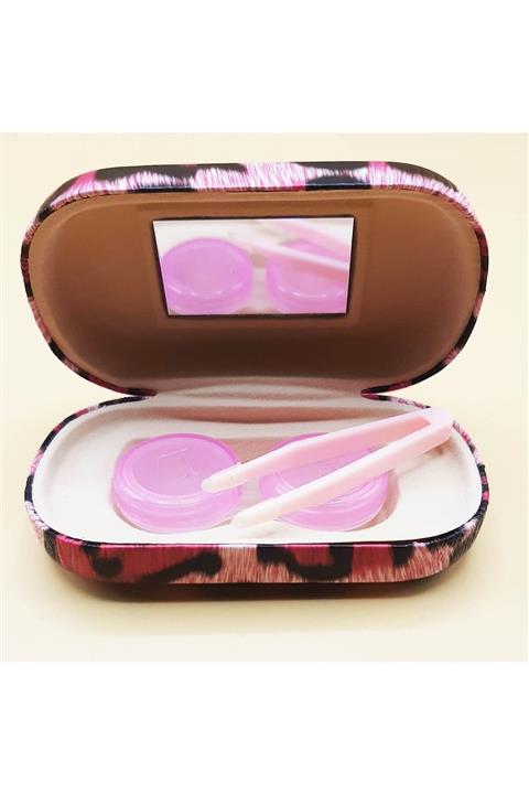 vırtzırt Pembe Aynalı Lens Kutusu ve Cımbızı