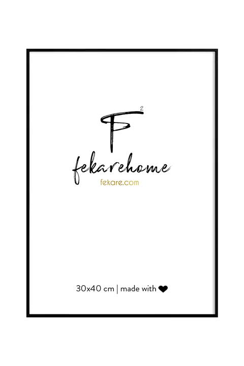fekarehome Siyah Metal Resim Çerçevesi (30x40 Cm)