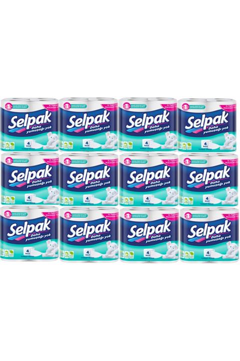 Selpak 3 Kat Tuvalet Kağıdı 4 Lü 12 Adet