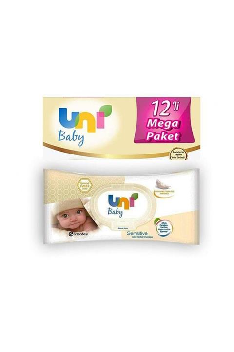 Uni Baby Sensitive Kapaklı Islak Havlu 56'lı X (12 PAKET)