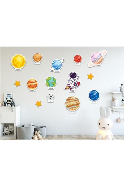 Fs Ahşap Gezegenler Duvar Süsü