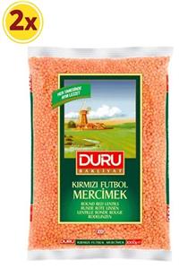 Duru Bakliyat Kırmızı Futbol Mercimek 1 Kg X 2 Adet