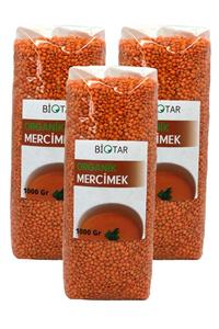 BİOTAR Organik Tarım Ürünleri Organik Kırmızı Mercimek 1000 Gr X 3 Adet