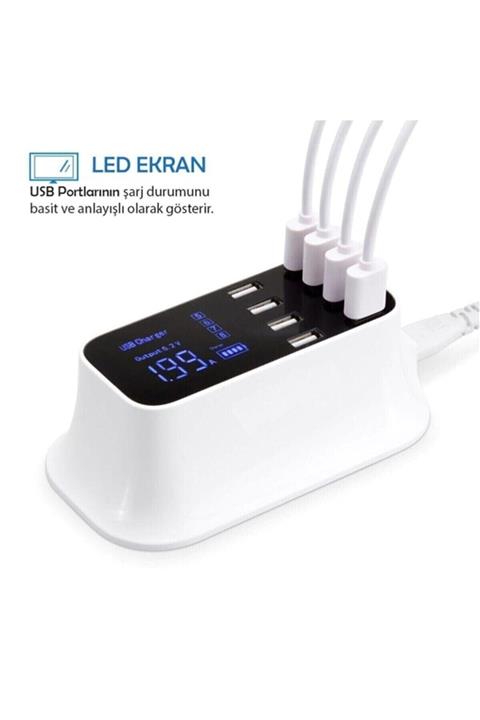 Dynego Doolike Çoklu Usb 8 Port Göstergeli Şarj Doldurma İstasyonu