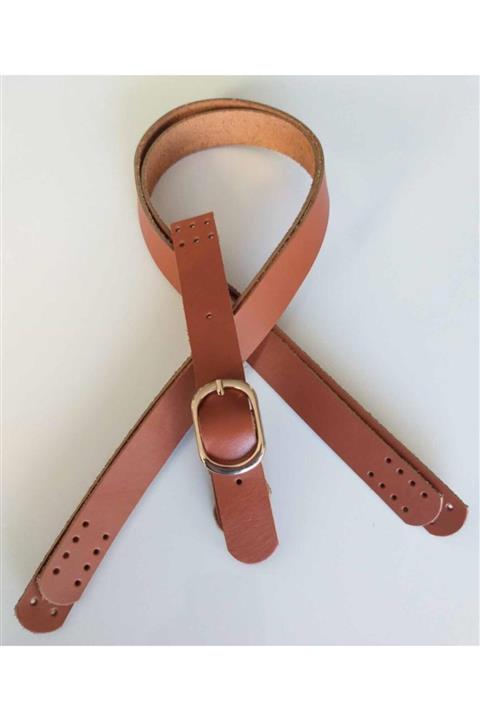 angel çanta aksesuar Gerçek Deri Çift Sap Tokalı Kapak Light Gold Taba