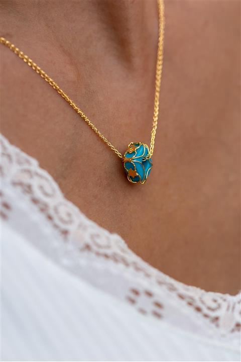 Bayar Gold Hülya Boncuklu Zarif Sarmaşık Kolye