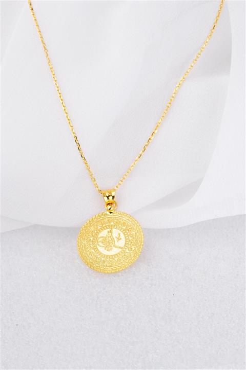 Bilezikci Tuğralı Zincirli 22 Ayar Altın Kolye