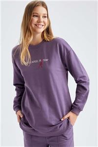 DeFacto Yazı Baskılı Relax Fit Sweatshirt