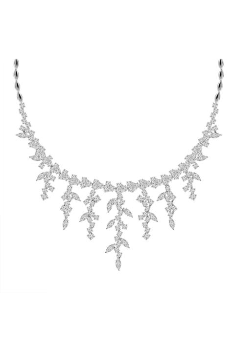 Niş Pırlanta Kadın Beyaz Pırlanta Kolye