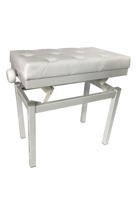 İREM Ayarlı Piyano Taburesi Beyaz