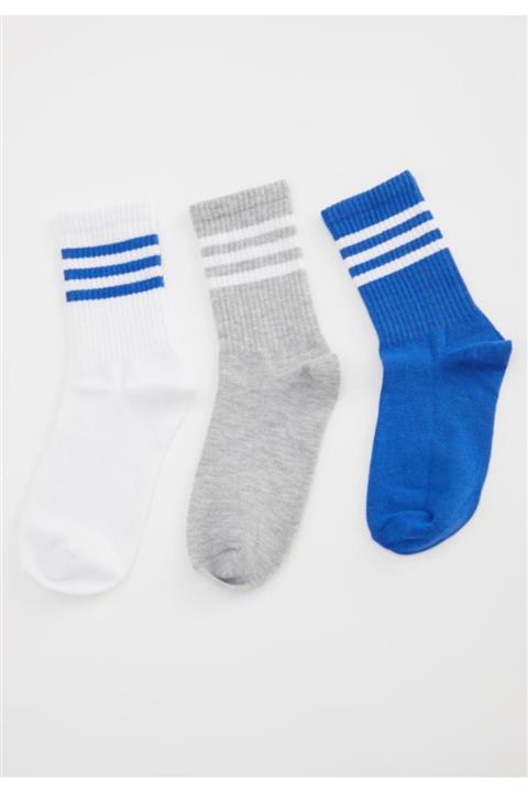 DeFacto Fit Kadın Pamuklu 3'lü Uzun Çorap