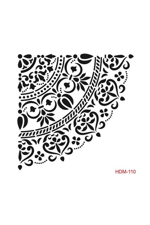 Cadence Mandala Köşe Stencil (şablon) 25x25 Cm