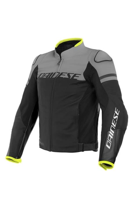 Dainese Agile Mat Siyah/sarı Deri Mont