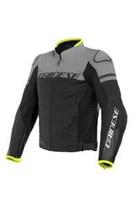 Dainese Agile Mat Siyah/sarı Deri Mont