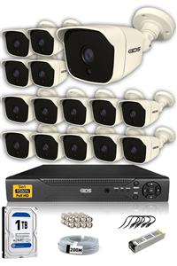 IDS 15 Kameralı Set - 5mp Sony Lensli Full Hd Gece Görüşlü Güvenlik Kamerası Sistemi - Cepten Izle