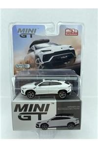 mini gt Mijo Lamborghini Urus Bianco Monocerus Matt W/ Roof Box 1:64