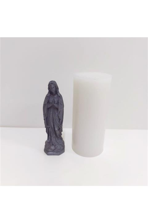 Silikonlab Meryem Ana Mum Kalıbı - Silikon Mum Kalıbı 12 X 4 Cm (SKB-129)
