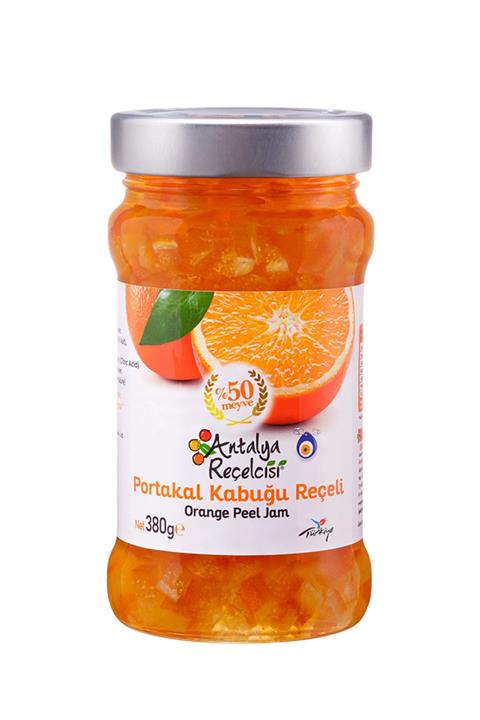 Antalya Reçelcisi Portakal Kabuğu Reçeli Klasik Seri %50 Meyveli 380gr