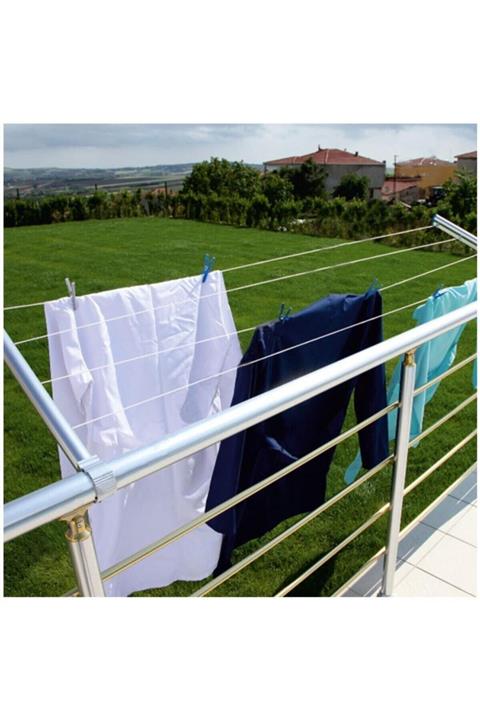 Pakas Balkon Çamaşır Kurutma Askısı Yuvarlak Küpeşte Pks 01