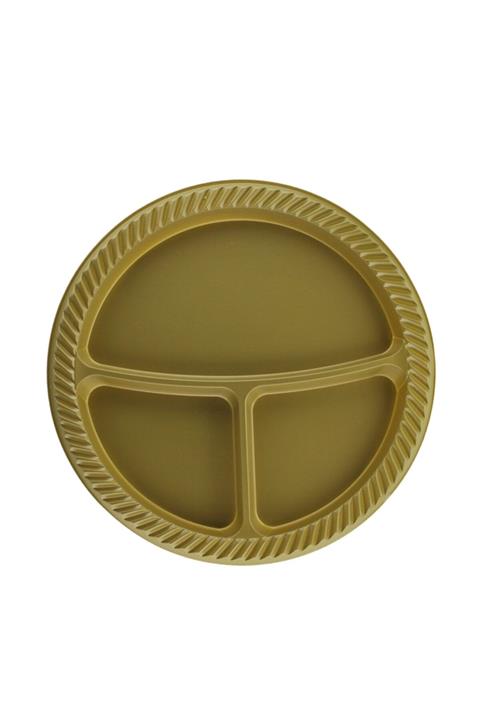 Eminonutoptanci Altın Renk 3 Bölmeli Plastik Tabldot Tabak 26 cm 25 Adet