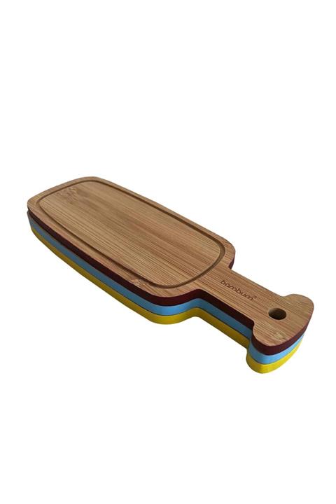 BOHOBAZZAR 3'lü Bambu Sunum Tahtası/ Relıa