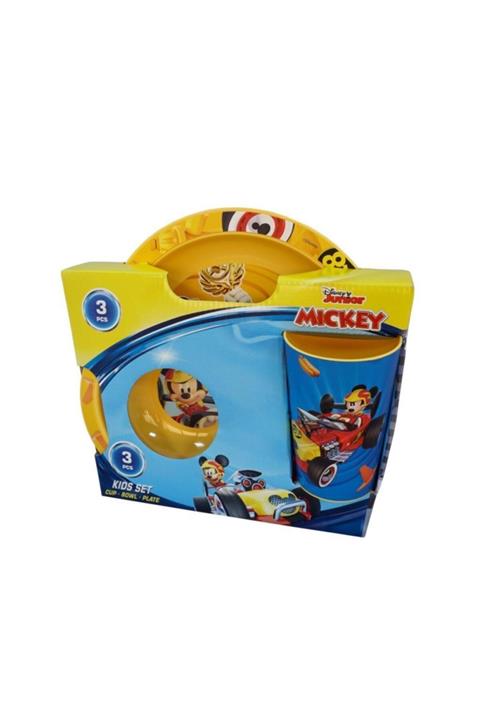 Herevin Mickey Desenli Plastik Mama Seti 3'lü Paket 162441-800