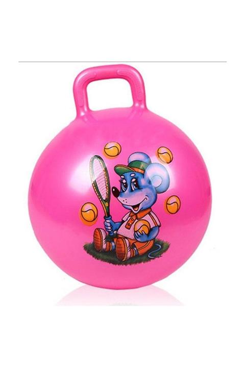 Phigo Çocuk Plates Zıp Zıp Topu Pembe Büyük Boy