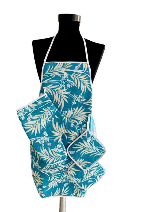 Morlay 3 Parça Mutfak Seti Su Geçirmez Önlük Isı Geçirmez Eldiven Ve Tutaç Takımı