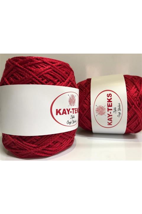 kaytekstil Pamuk Makrome Ipi Kırmızı -(250 GR)