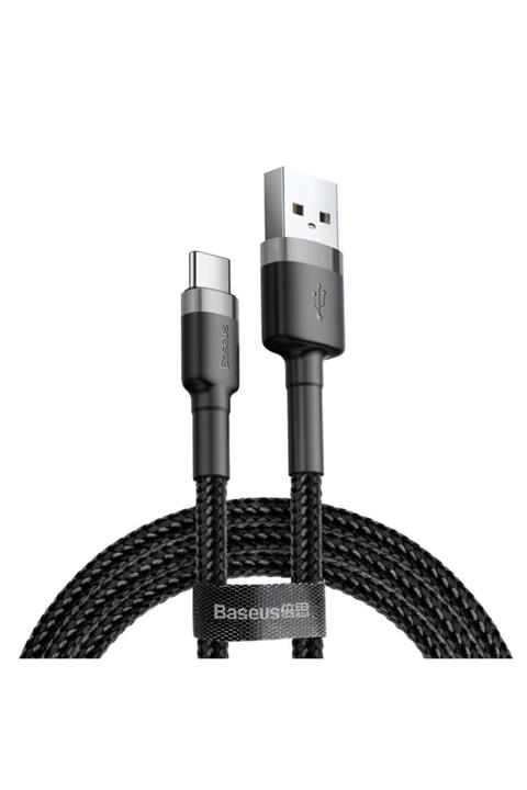 Baseus Cafule Serisi Type-c 3a Şarj Ve Data Aktarım Kablosu 1 Mt Gri Siyah