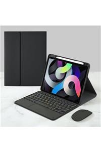 Schulzz Bluetooth Touchpad Klavyeli Touchpad Ipad Air 4 Smart Kılıf (mouse Hediyeli) 360 Derece Döne