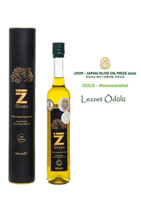 İZ Olives Ödüllü Erken Hasat Soğuk Sıkım Mut Zeytinyağı 500 ml