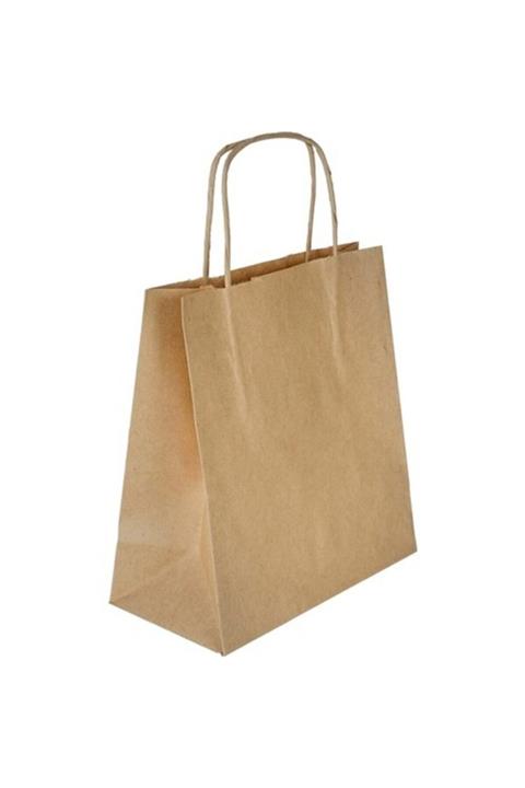 Kraft Çanta 18x8x24 ( 25 Adet ) ( Kağıt Poşet Çanta )