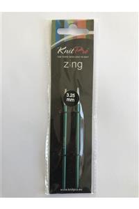 KnitPro Zing  Değiştirilebilir Metal Misinalı Şiş Ucu 3,25mm