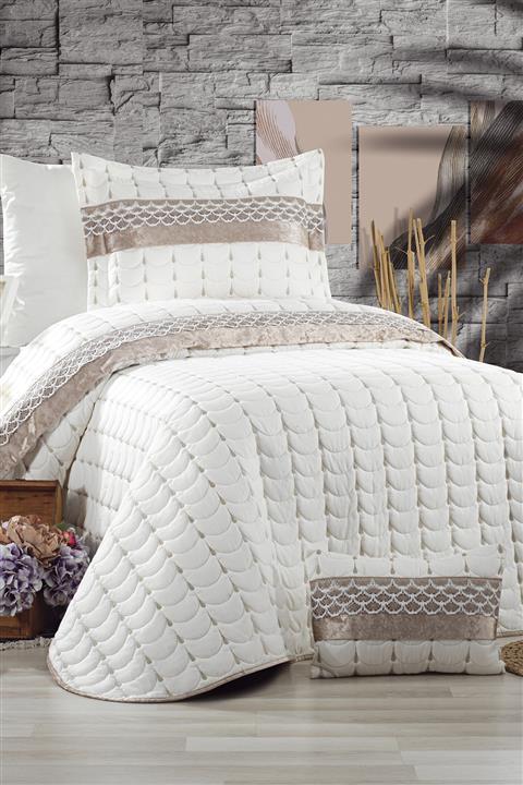 Çeyiz Diyarı Colors Micro Tek Kişilik Yatak Örtüsü Krem Cappucino