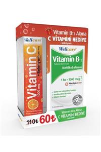 Wellcare Vitamin B12 Alana C Vitamini + Selenyum Kofre