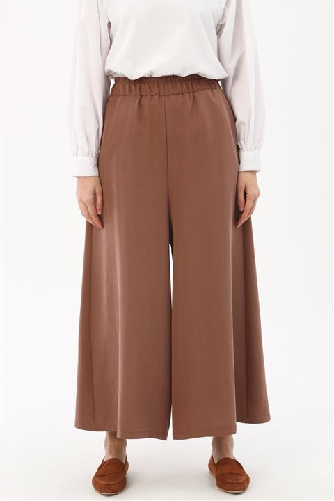 ALLDAY Kadın Kahverengi Tensel Bol Paça Pantolon