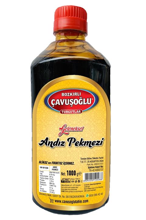 Bozkırlı Çavuşoğlu Andız Pekmezi 1000g Glukoz Fruktoz İçermez