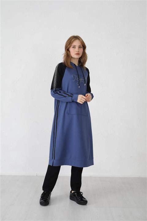 Moodbasic Kanguru Cepli Takım Indigo