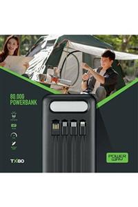 POWERWAY En Siga 80.000 Mah Powerbank Tx80 Taşınabilir Şarj Cihazı Güç Kaynağı Siyah Kamp Kampçı