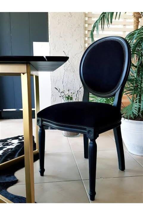 METSAN Madalyon Mat Siyah Kolsuz Sandalye